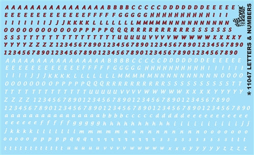 11047 Gofer Racing Red & White Letters and Numbers