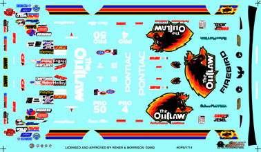 Slixx Decals Reher-Morrison Outlaw Pontiac Firebird Prostock