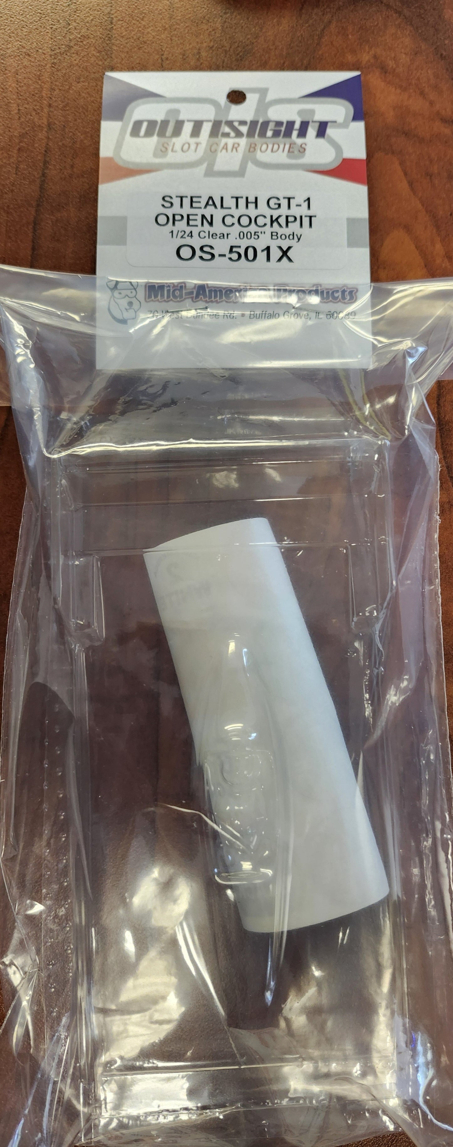 OS 501X 1/24 Stealth LMP Open Cockpit w/Driver - .005" Clear Body