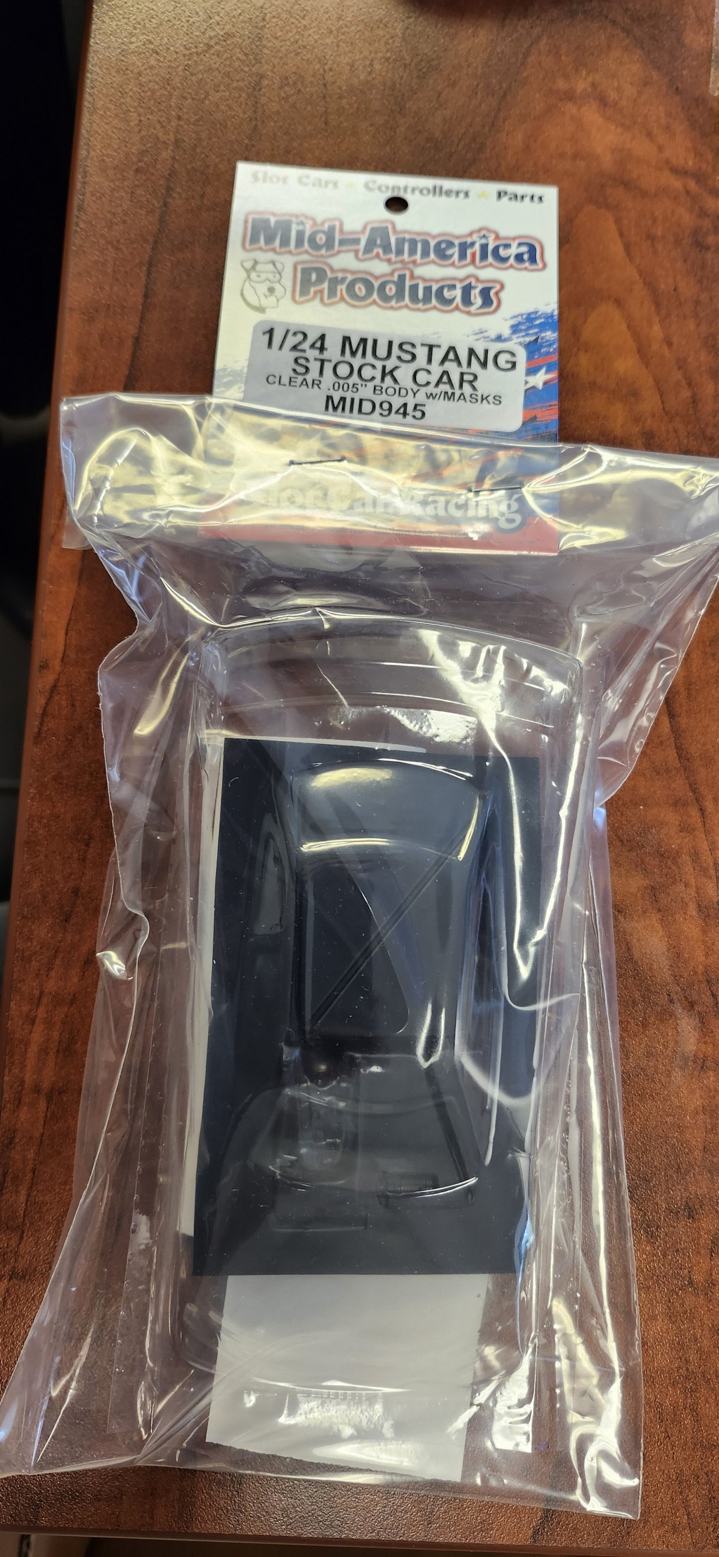 MID945 1/24 Mustang Stock Car - .005" (X) Clear Body w/Masks