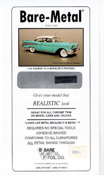Bare-Metal Foil Ultra Chrome – Self-Adhesive, Perfect For Detailing & Model Kits