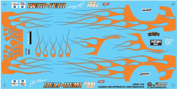 Slixx Decals John Rains Heli-Hemi '68 SS/AH Dart