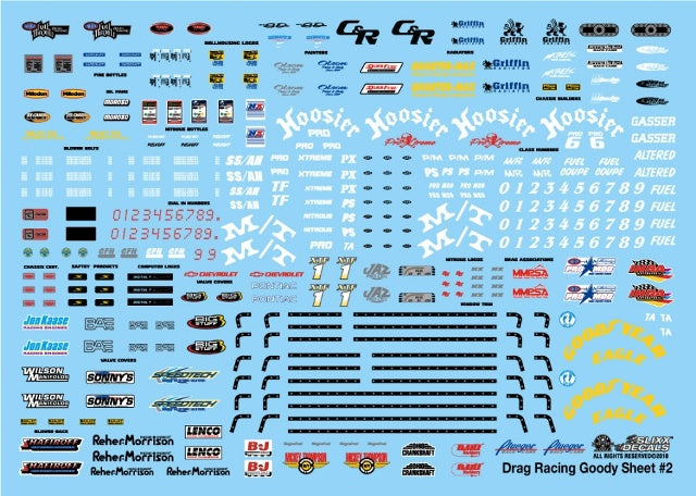 Slixx Decals Drag Race Goodies Sheet #2.