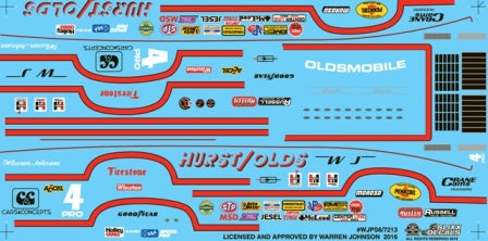 Slixx Decals Warren Johnson's Silver Hurst Olds