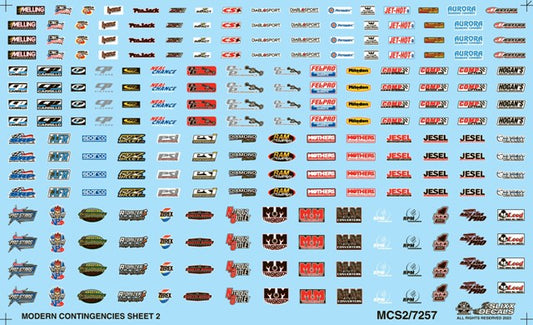 Slixx Decals Modern Drag Contingency Sheet #2