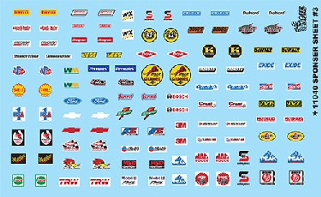 11040 GOFER RACING DECALS SPONSER SHEET #3