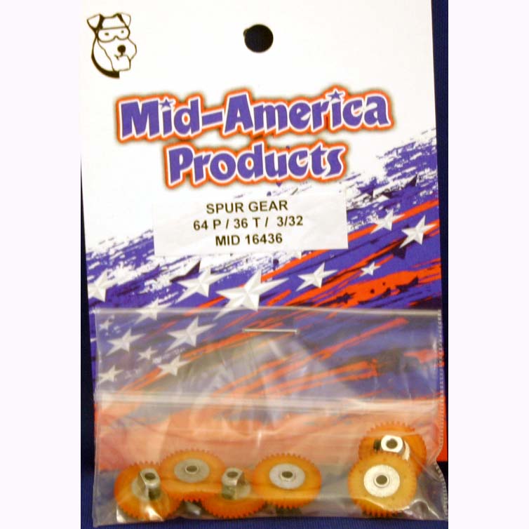 MAR16436 | Mid-America 64P / 36T / 3/32" Spur Gear