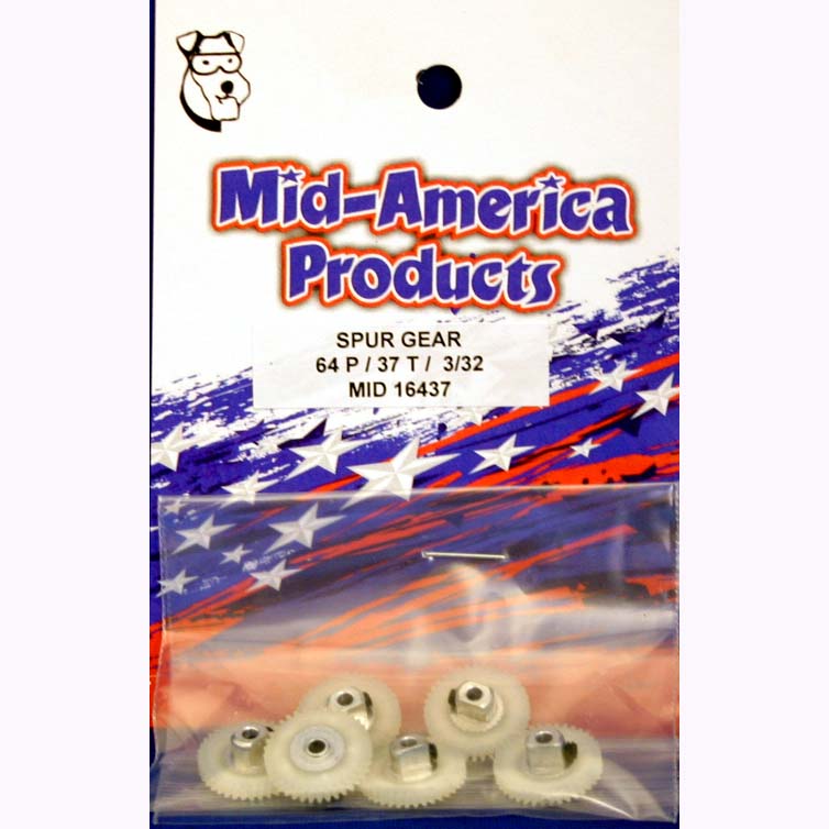 MAR16437 | Mid-America 64P / 37T / 3/32" Spur Gear