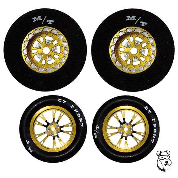 MID-AMERICA NEW V SERIES DRAG TIRE SET 1 3/16 X .500 GOLD MAR5668G