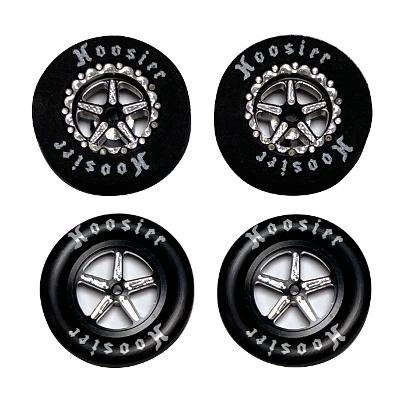 MAR6756B MID-AMERICA COMP 5 SERIES 1 1/16 X .300 - 3/32 DRAG TIRE SET BLACK RIM