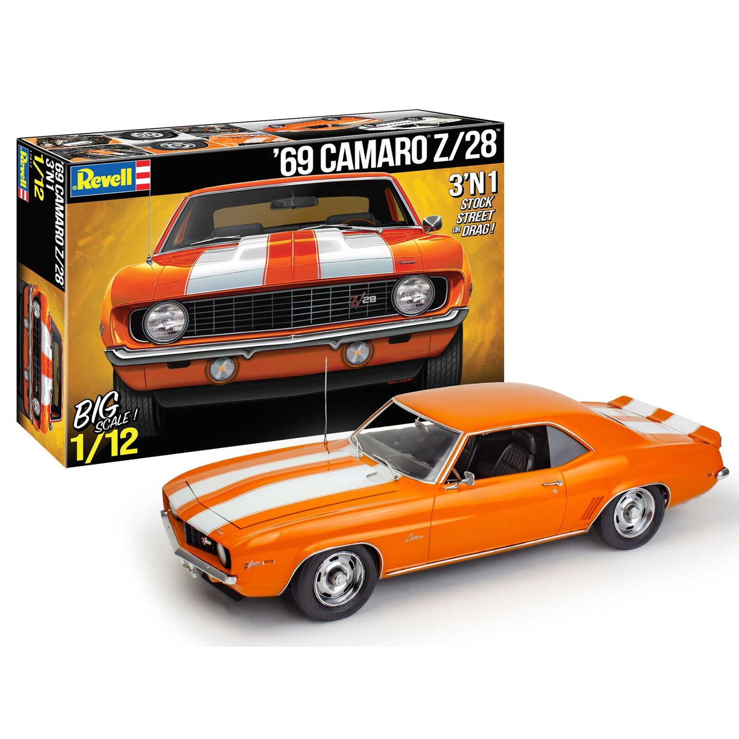Revell 1/12 1969 Chevy Camaro 3N1 #12812