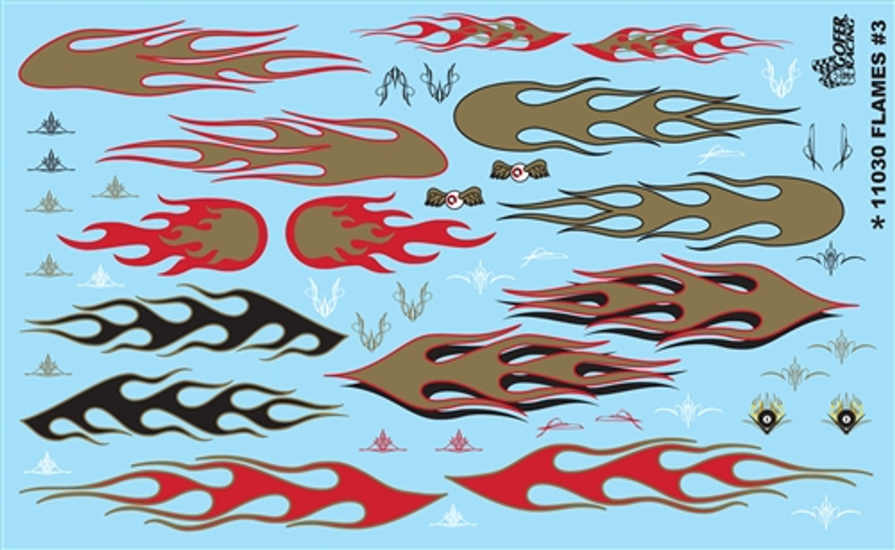 11030 GOFER RACING DECALS #3 FLAMES