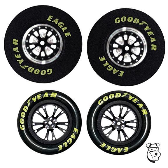 MAR5567BSB MID AMERICA NEW V-Series - .980" Fronts And 1-3/16" Dia. x .400" Wide Rears - Scallop Barrel - Black SET