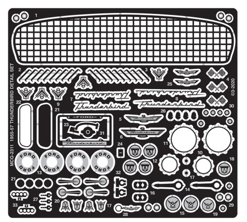 MCG 1955 / 1957 Ford Thunderbird Detail Set