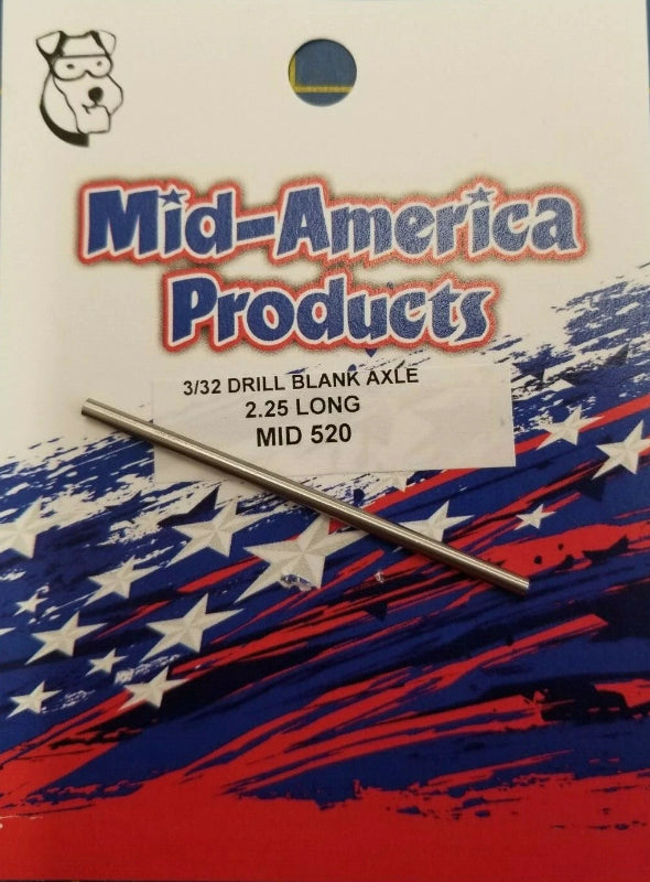 Mid-America 3/32 2.25" Wide Drill Blank Axle - Centerless Ground