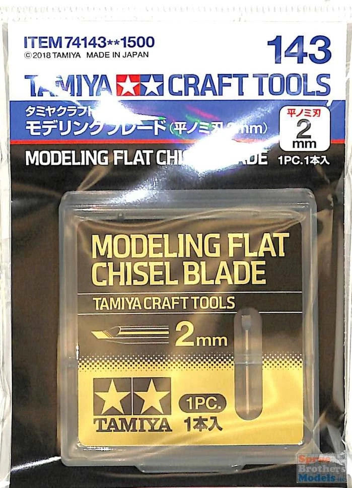 74143 Tamiya Modeling Flat Chisel Blade 2mm 143