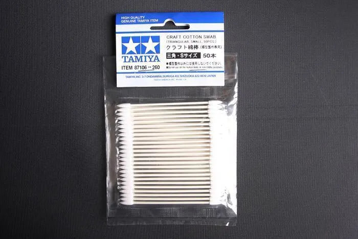 Tamiya 87106 x Small Triangular Craft Cotton Swab Tip (50) r