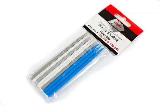 Alpha Abrasives 0404 Assorted Grit Plastic Sanding Needles (Pack of 9)