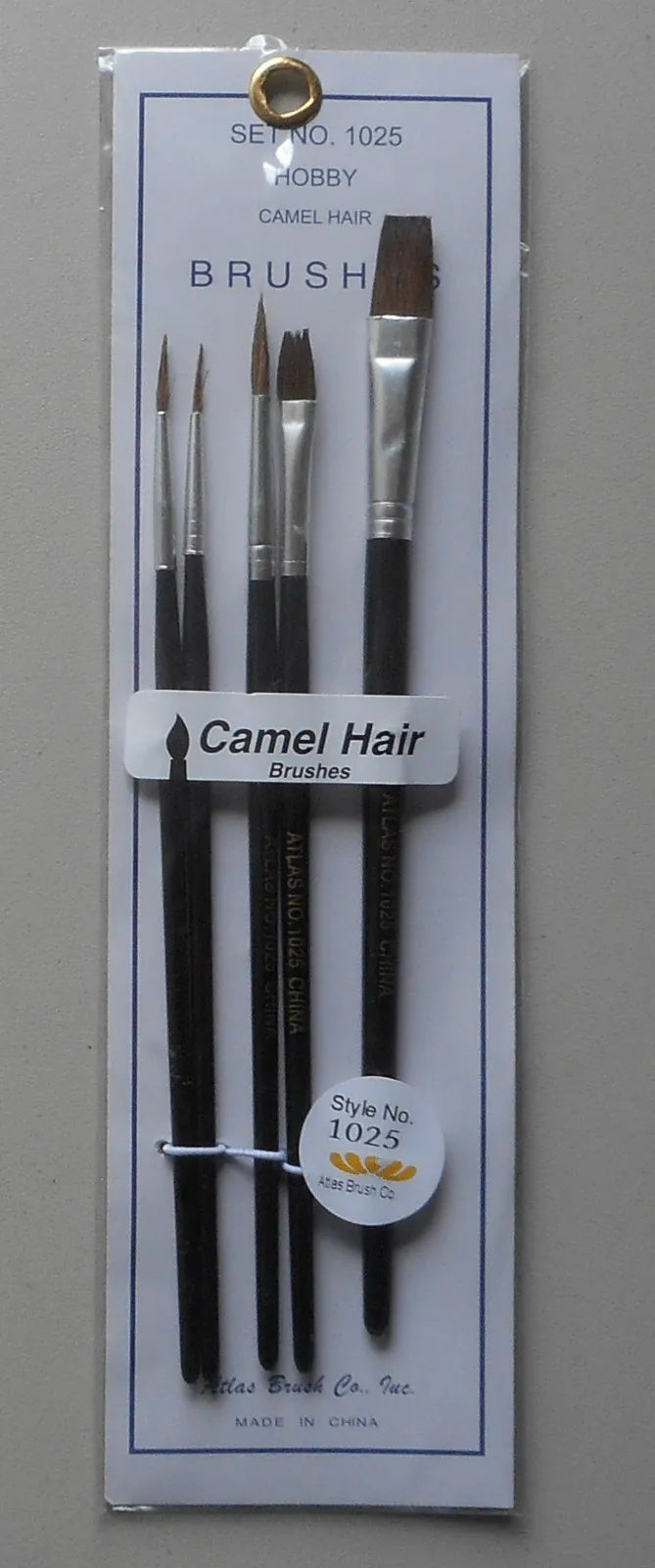 5 ATLAS CAMEL HAIR BRUSHES PAINT BRUSH HOBBY CRAFT TOOL MODEL ACCESSORY 1025