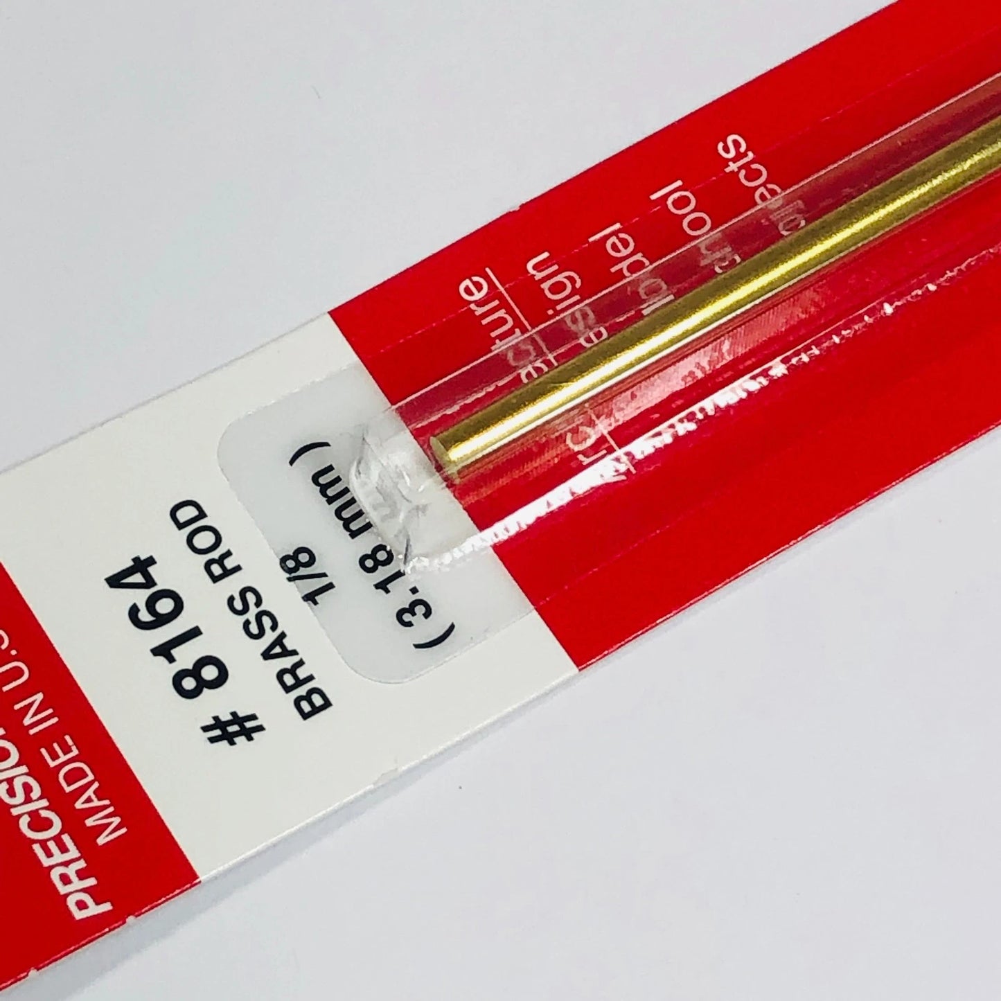 12" brass rod. 3.18 mm diameter or 1/8". 1 per pack KS8164