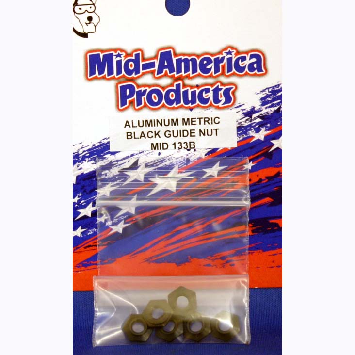MID-AMERICA METRIC ALUMINUM GUIDE NUTS BLACK MAR133b