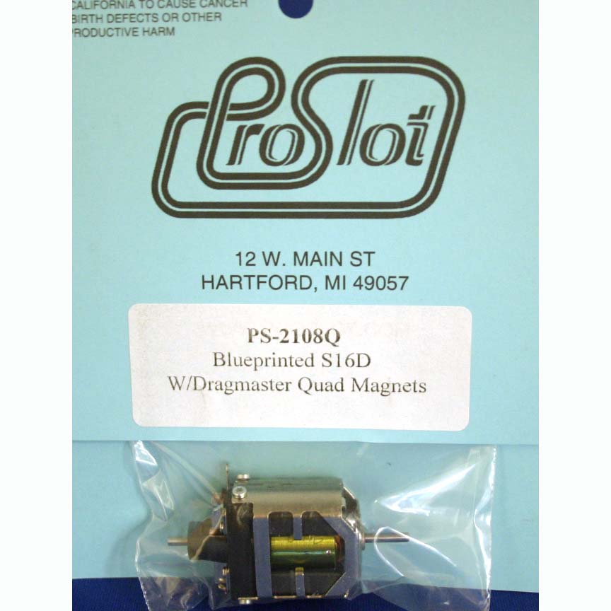 PSL2108Q BLUEPRINTED S16D ECONO PROSTOCK MOTOR WITH PS2016Q PURPLE DOT QUAD MAGNETS