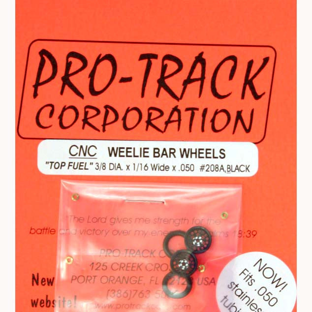 WHEELIE WHEELS TOP FUEL, BLACK-PTM208A,BL - Innovative Slots