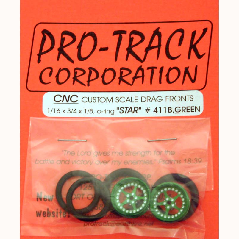 PROTRACK 1/16 X 3/4 STAR GREEN FRONTS PTM411B,GR