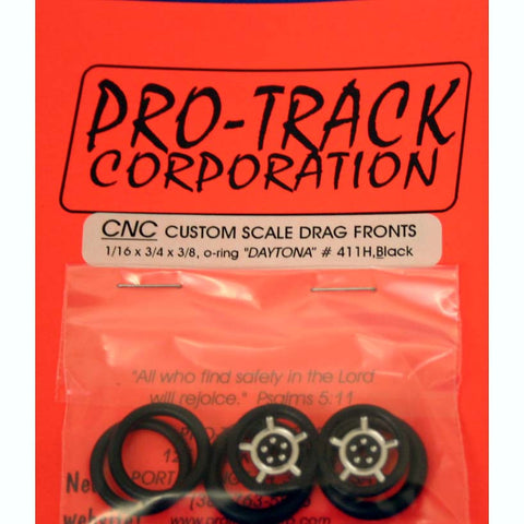 PTM411H,BL PROTRACK FRONTS 1/16X3/4 DAYTONA BLACK - Innovative Slots