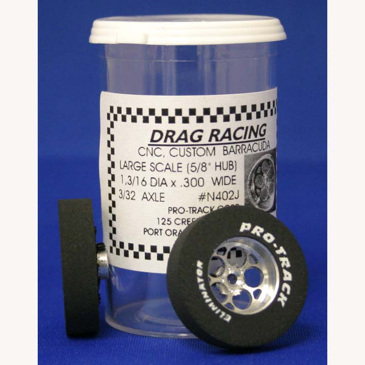 PTMN402J GOLD - Drag Rear Tires - For 3/32 axle, they are 1 3/16" in diameter and .300 wide. - Innovative Slots