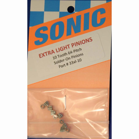 SONIC 10T 64P SOLDER-ON PINIONS -SON33XL-10 - Innovative Slots