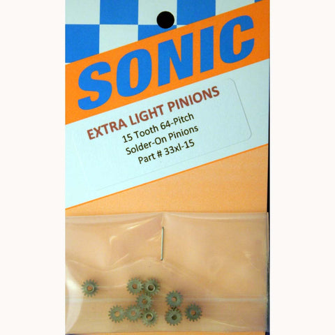SONIC 15T 64P SOLDER-ON PINIONS -SON33XL-15 - Innovative Slots