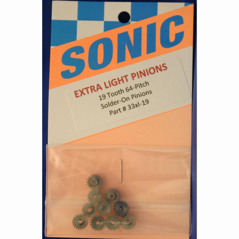 SONIC 19T 64P SOLDER-ON PINIONS -SON33XL-19 - Innovative Slots