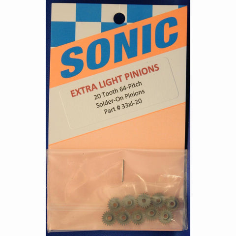 SONIC 20T 64P SOLDER-ON PINIONS -SON33XL-20 - Innovative Slots