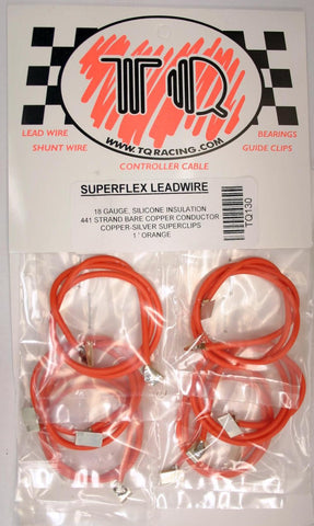 TQR130 TQ 1' ORANGE LEAD WIRE W/SILVER CLIPS - Innovative Slots