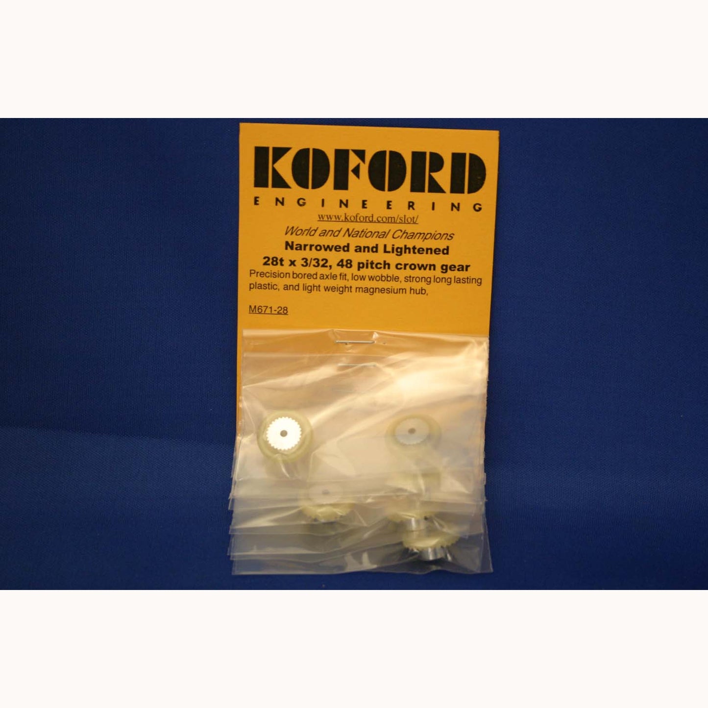 kof671-27 KOFORD NARROWED 28t X 3/32 AXLE CROWN GEAR