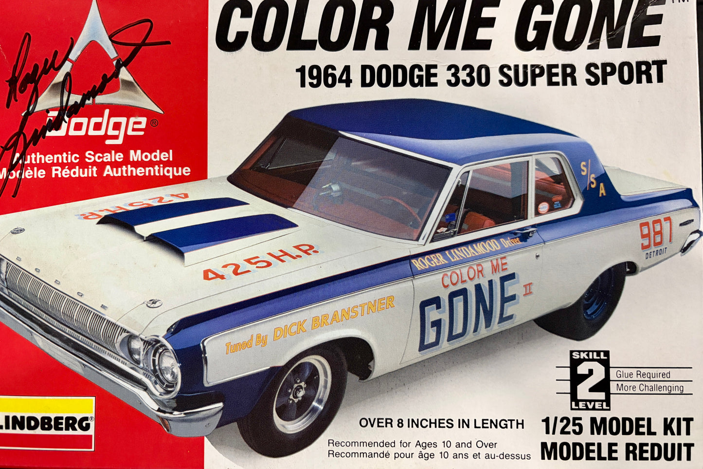 CRS | Lindberg "Color Me Gone" 1964 Dodge 330 Super Stock (Open Box - Autographed)