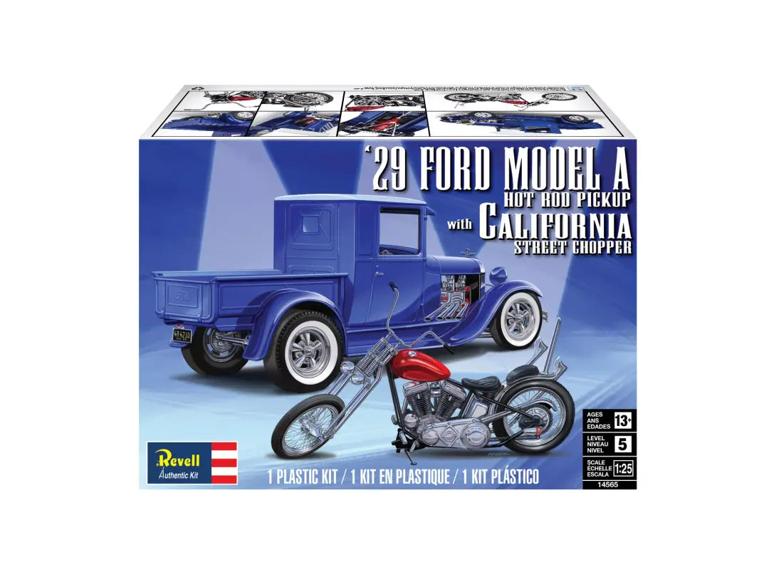 Revell 1929 Ford Model A Hot Rod Pickup with California Street Chopper