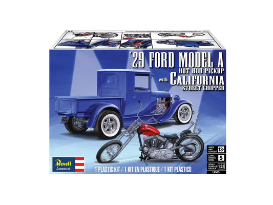 Revell 1929 Ford Model A Hot Rod Pickup with California Street Chopper