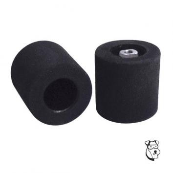 CARBON FIBER LARGE HUB TIRES .760" DIA. X .810" W TIRE - 3/32" AXLE (FISH NATURAL) MID51F