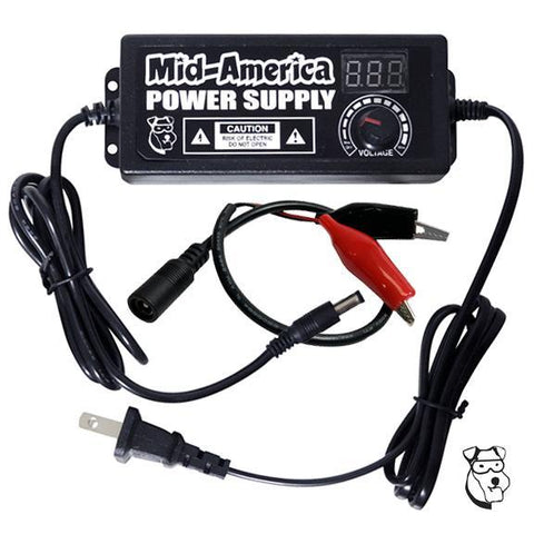 Mid America Adjustable Power Supply w/Alligator Plug Leads MID 451E
