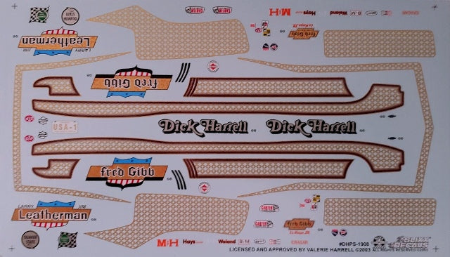 Slixx Decals Dick Harrell 69 Camaro P/S and S/S