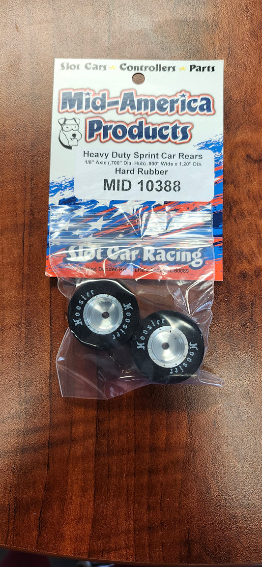 MAR10388  Sprint Car Heavy Duty Rears - 1/8" Axle - .800" Wide x 1.20" Dia. - Hard rubber