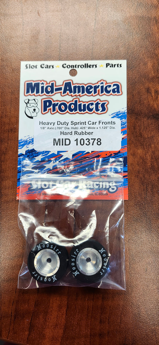 MAR 10378 Sprint Car Heavy Duty Fronts - 1/8" Axle - .425" Wide x 1.125" Dia. - Hard Rubber MAR10378