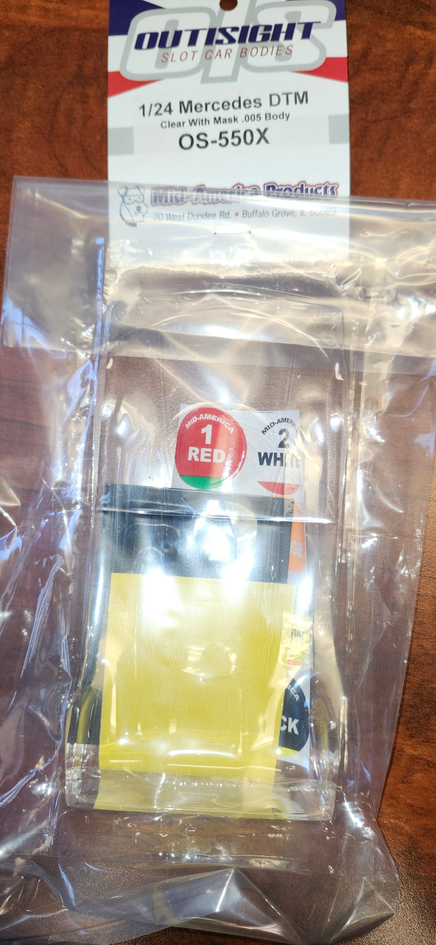 OS550X  1/24 Mercedes DTM - .005" Clear Body w/Masks