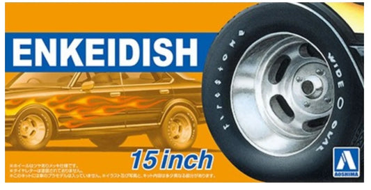 Aoshima Enkei Dish 15" Wheels & Tires #108