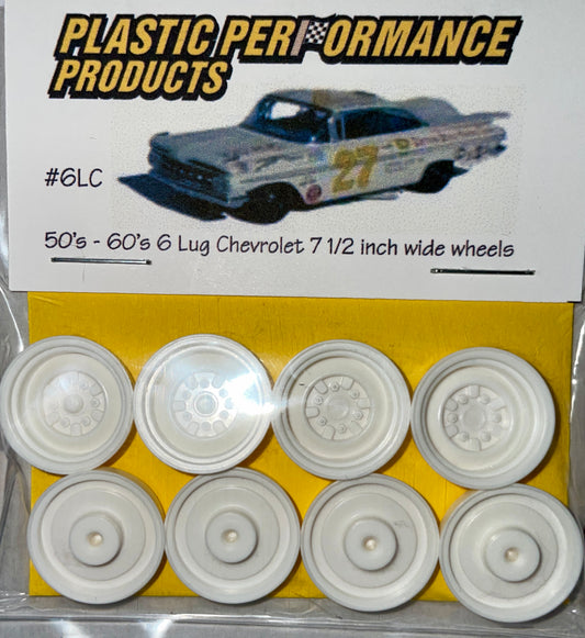 PPP 1950's-60's 6 Lug Chevrolet 7.5" Wide Wheels #6LC