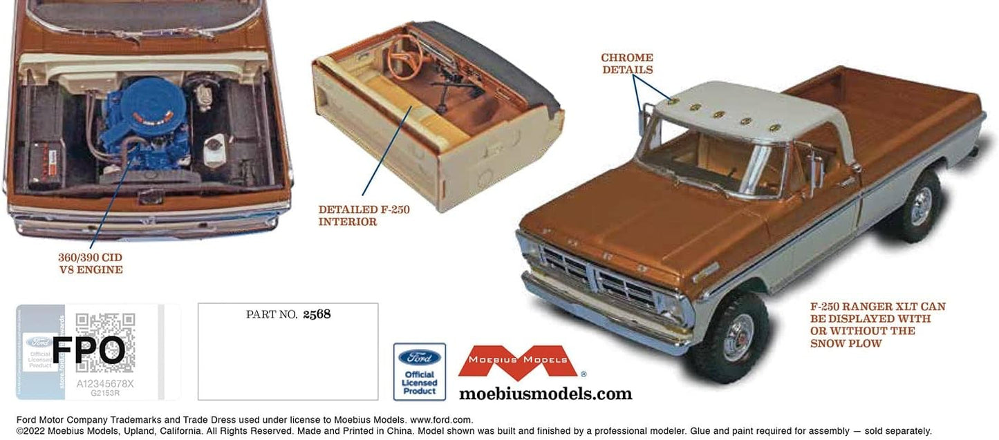 Moebius 1972 F-250 Ranger XLT with Snow Plow