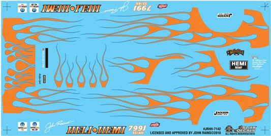 Slixx Decals John Rains Heli-Hemi '68 SS/AH Dart