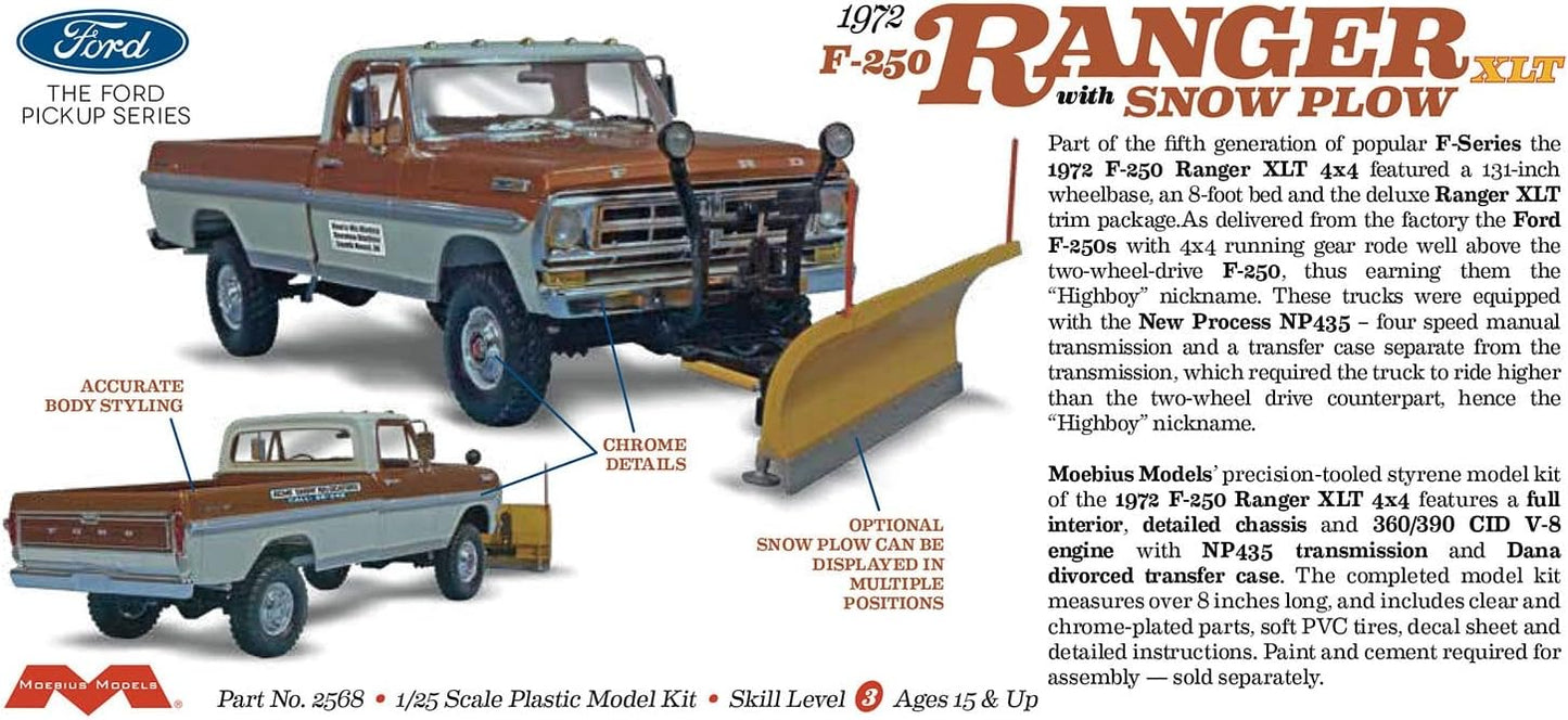 Moebius 1972 F-250 Ranger XLT with Snow Plow